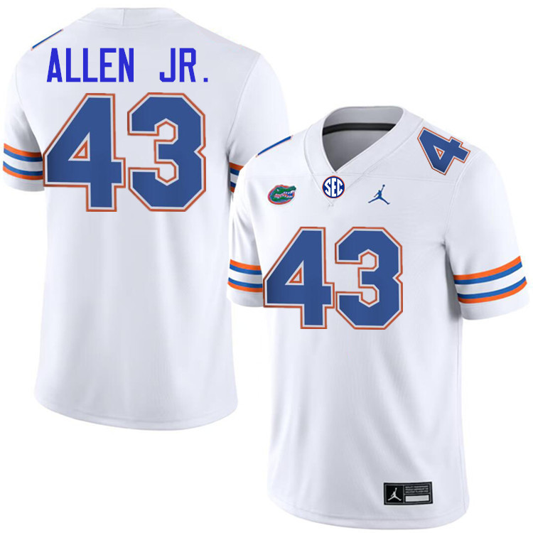 #43 Alfonzo Allen Jr. Gators Jersey,Florida Gators College Football Jerseys Stitched-White #43 Alfonzo Allen Jr. Gators Jersey,Florida Gators College Football Jerseys Stitched-White